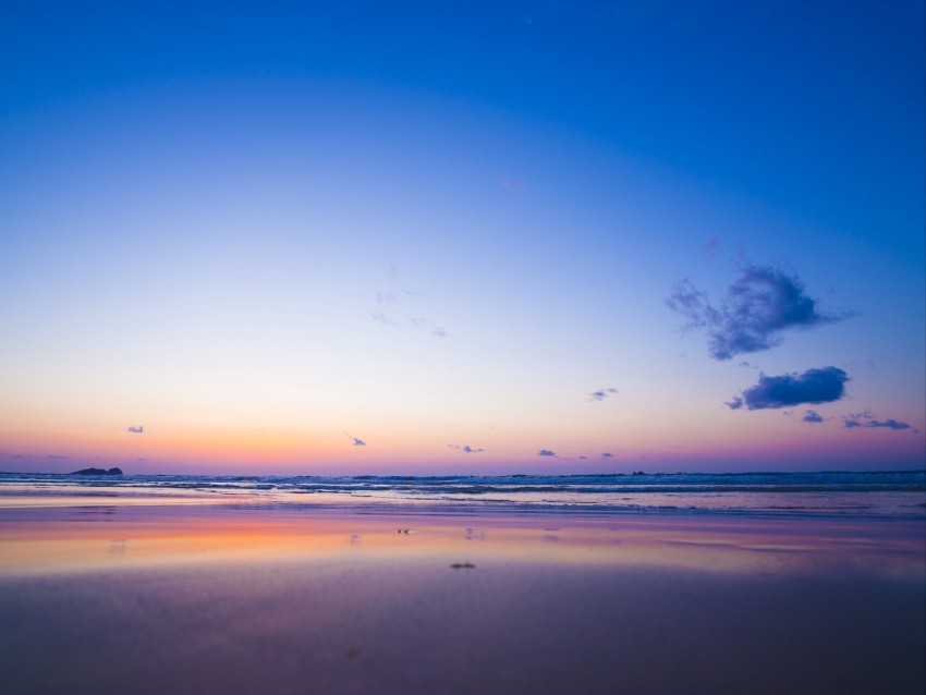 Free download | HD PNG sea coast sunset horizon wave 4k wallpaper | TOPpng