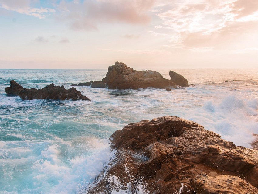 Free download | HD PNG sea rocks waves water coast 4k wallpaper | TOPpng