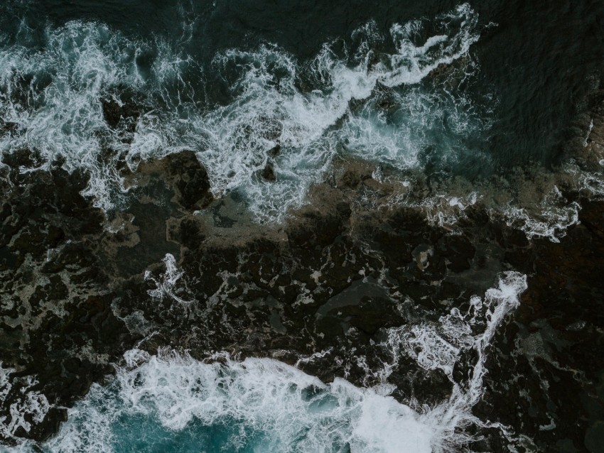 Free download | HD PNG sea waves aerial view stones shore 4k wallpaper ...