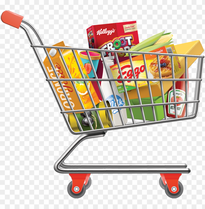 Free Download Hd Png Shopping Cart Computer Icons Shopping Cart With Groceries Png Transparent