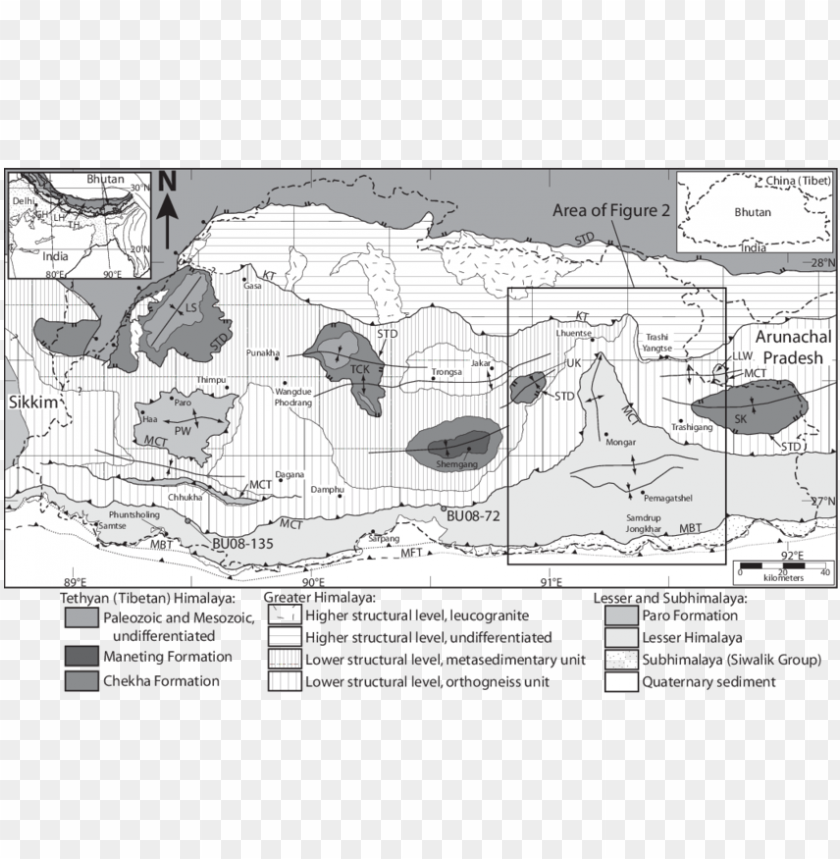 Free download | HD PNG simplifi ed geologic map of bhutan and surroundi ...