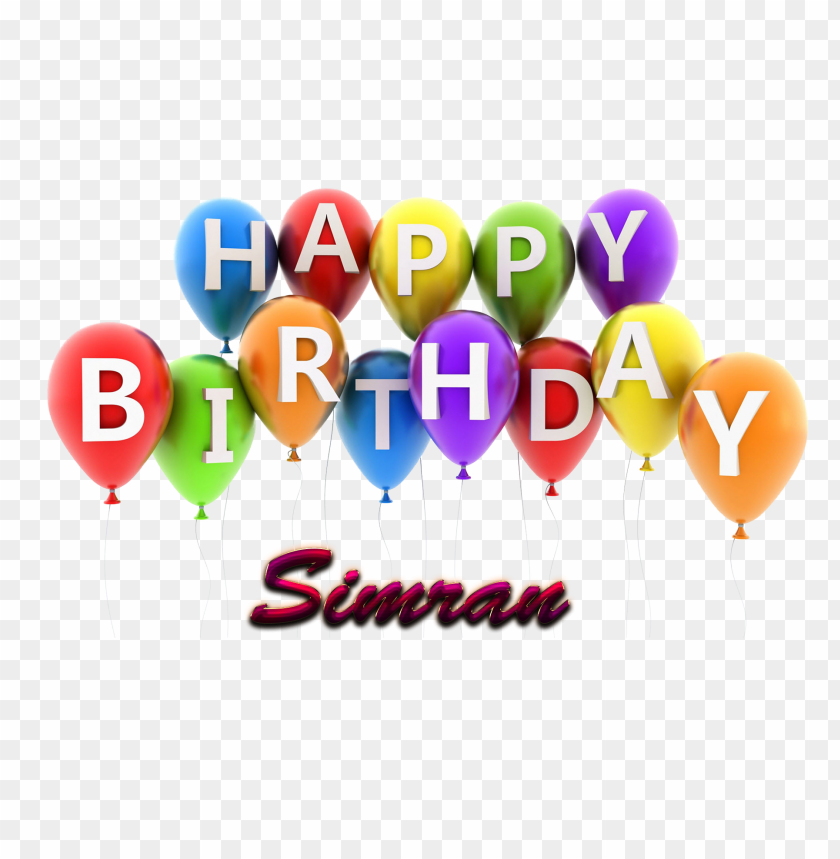 Free Download HD PNG Simran Happy Birthday Vector Cake Name Png PNG Image With No Background