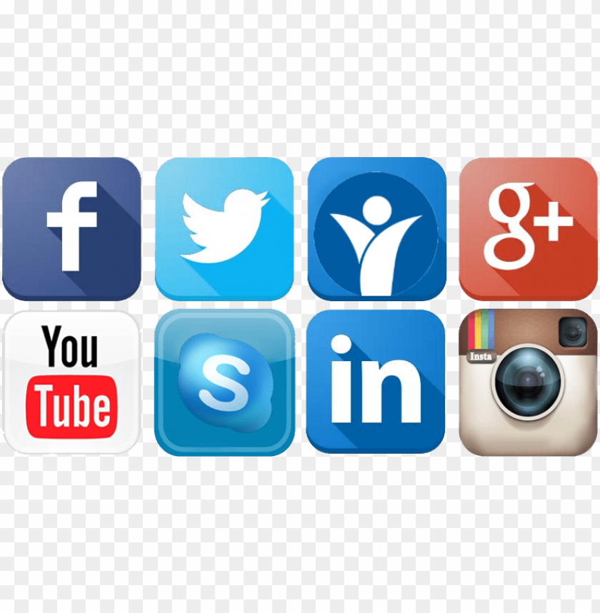 Free download | HD PNG social media icon all social media signs PNG ...