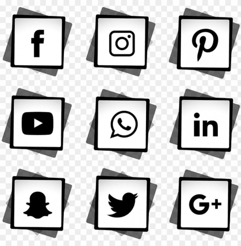 Free download | HD PNG social media logo white PNG transparent with ...