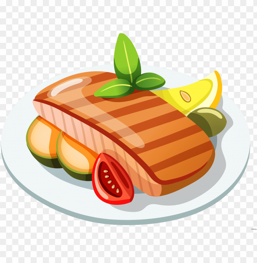 dining table with food clipart no background