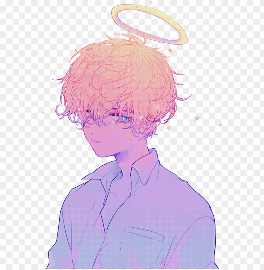 Sticker Anime Aesthetic Rainbow Sad Pastel Japan Boy