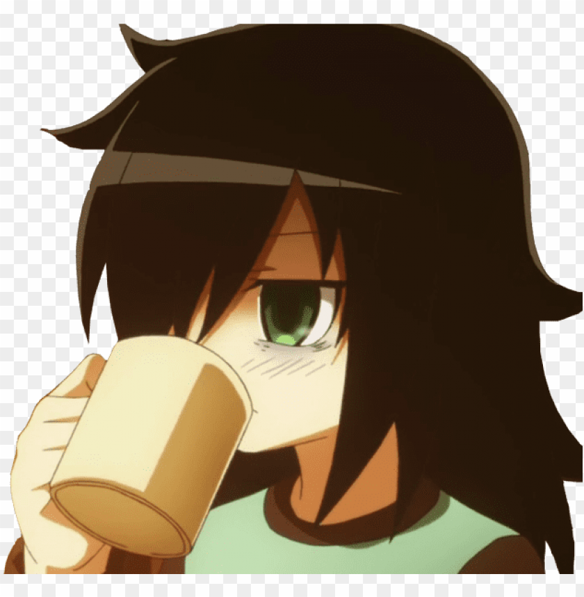 Free download | HD PNG sticker tomoko kuroki watamote tasse kikoojap