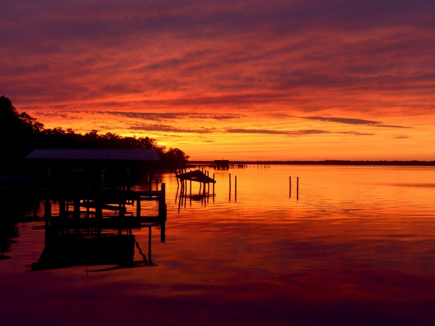 Free download | HD PNG sunset sea horizon pier 4k wallpaper | TOPpng