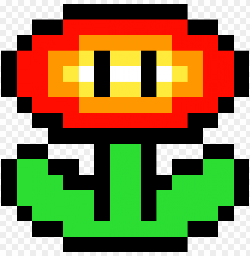 Super Mario Fire Flower 8 Bit Mario Fire Flower Png Image With Transparent Background Toppng - flaming mario transparent roblox