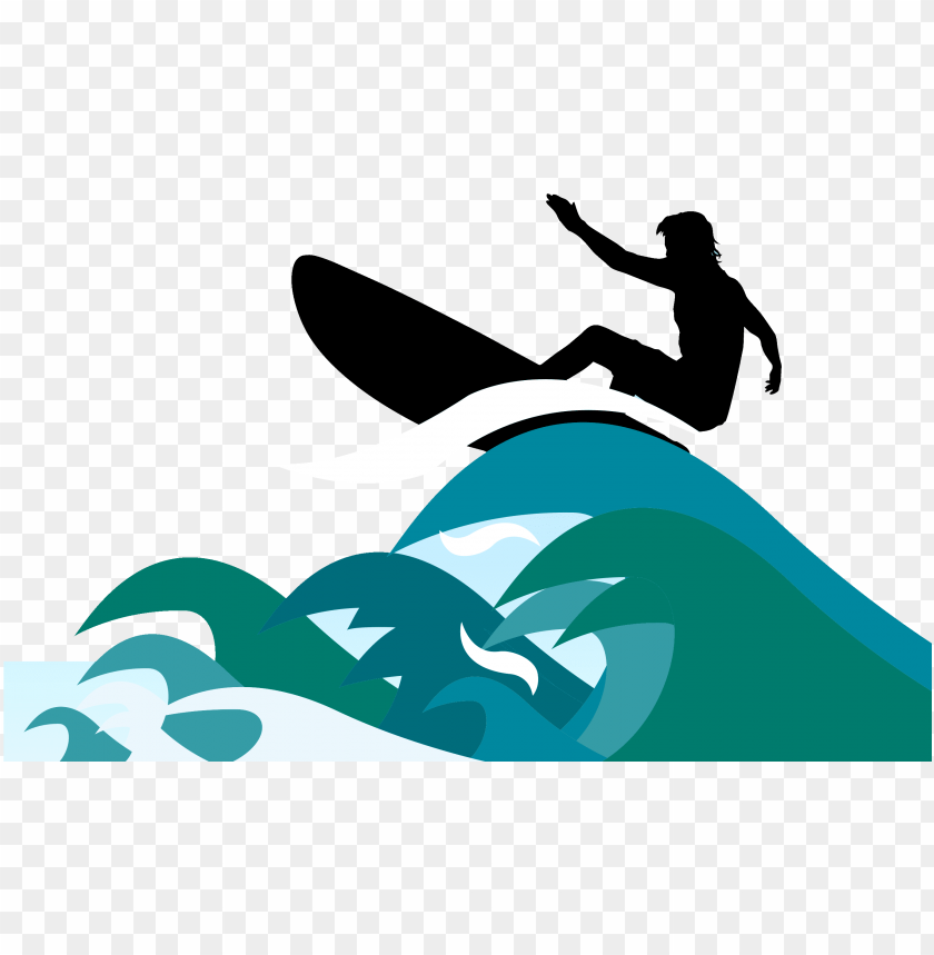 Download surfing surfboard clip art - surfing a wave clipart png - Free