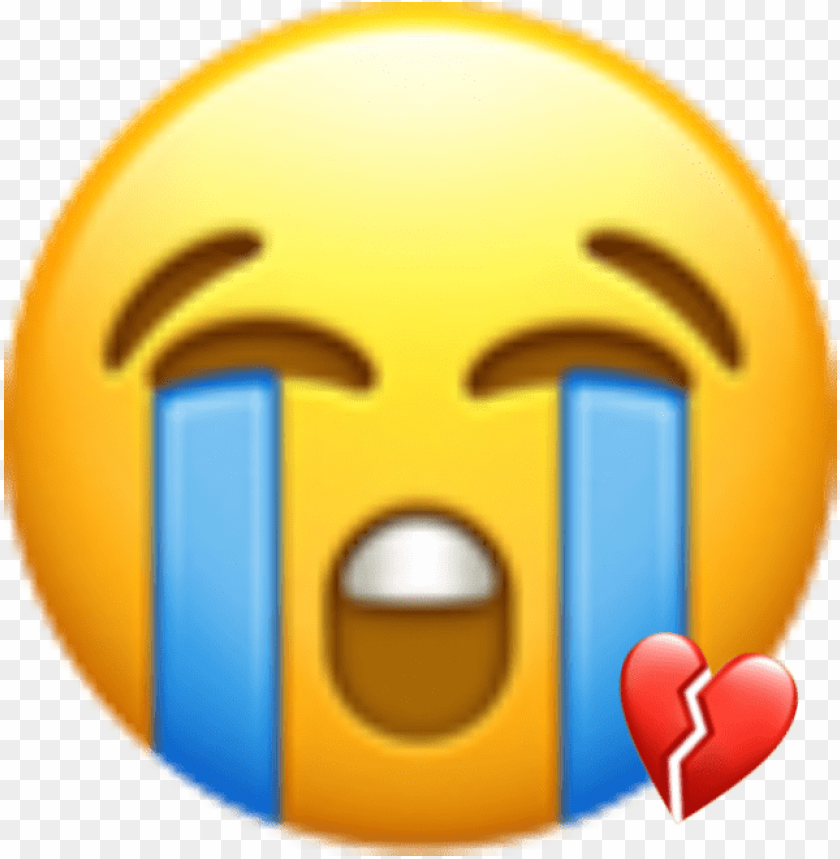 Svg Free Stock Heart Crying Sticker By Pixle Crying Emoji Iphone Png Image With Transparent Background Toppng