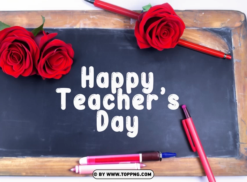 Free download | HD PNG teachers day wishes with blackboard and red ...