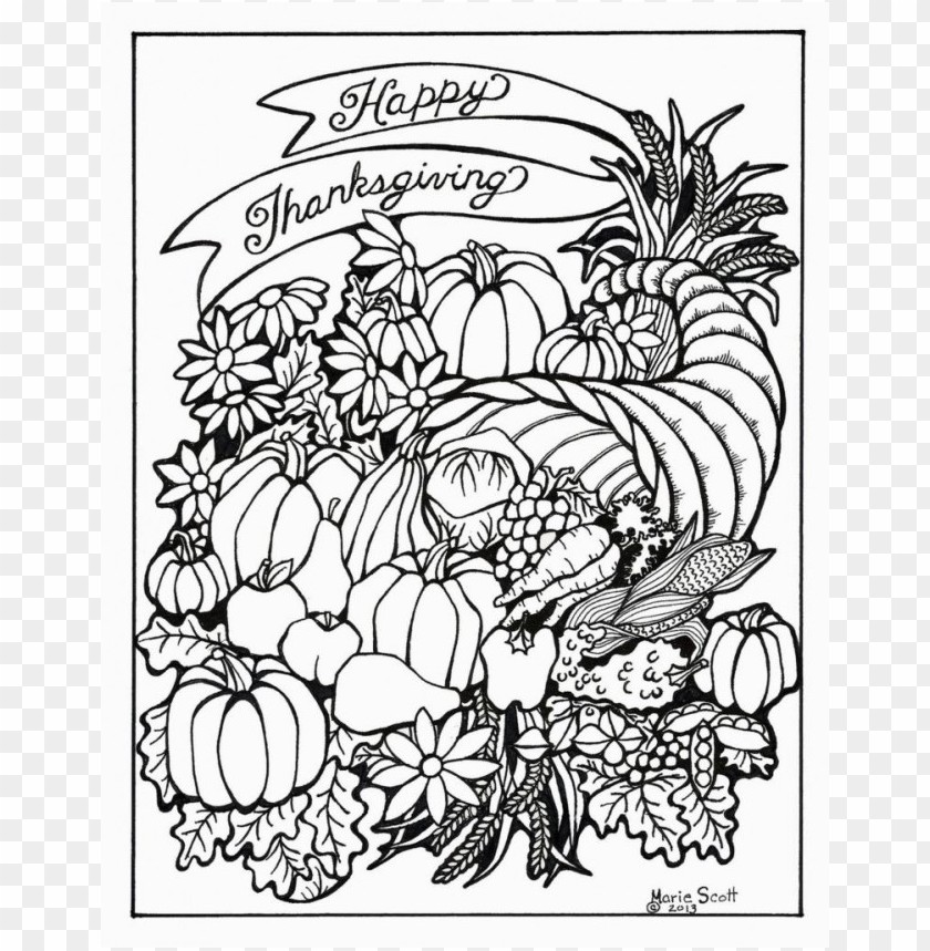 Free download | HD PNG thanksgiving coloring pages color PNG