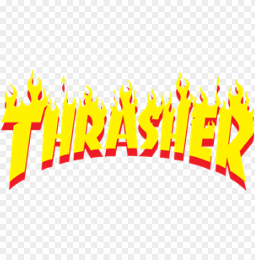 Thrasher Sticker Thrasher Mens T Shirt Png Image With