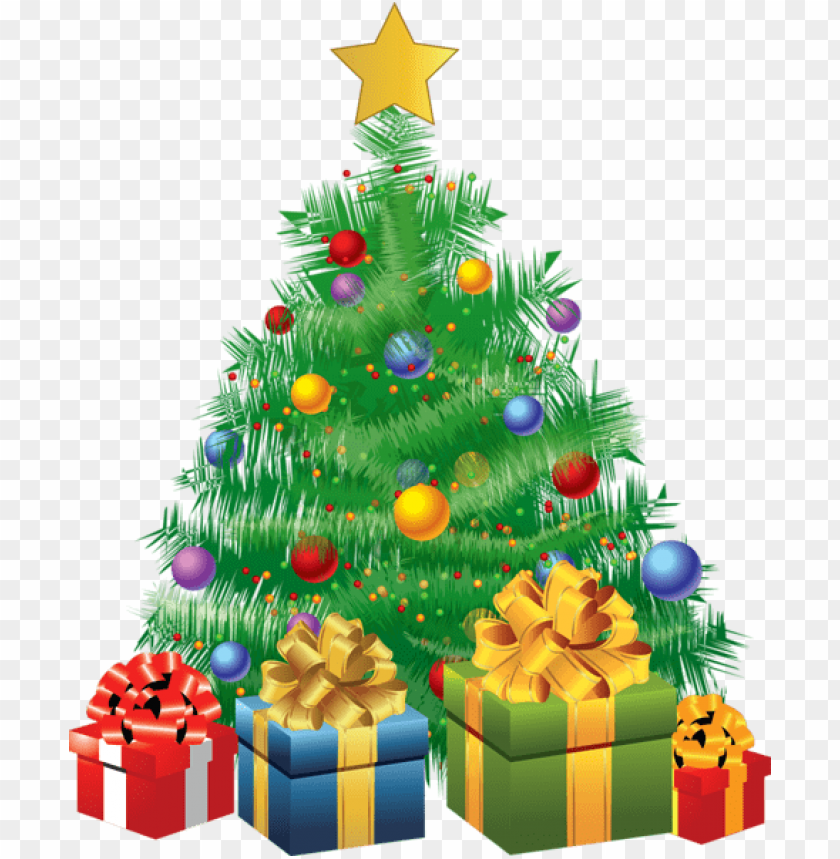 Free download | HD PNG transparent christmas green tree with gifts PNG ...