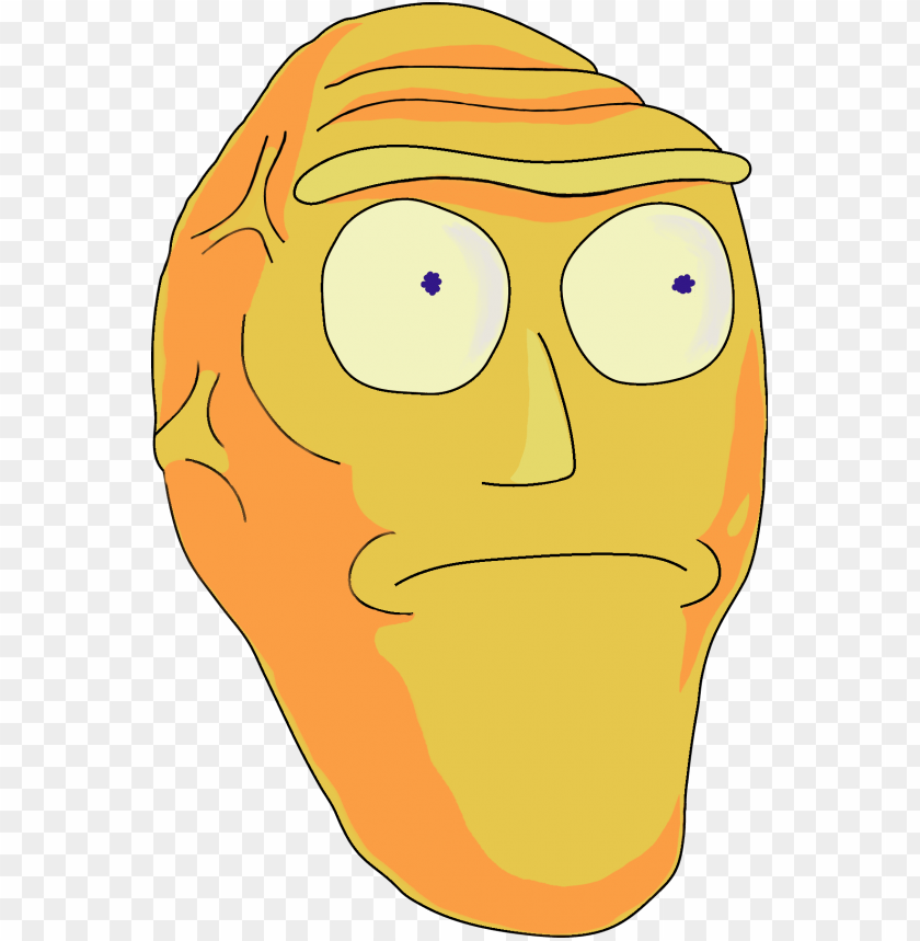 Download transparent floating head for all your photoshop needs - head from rick and morty png