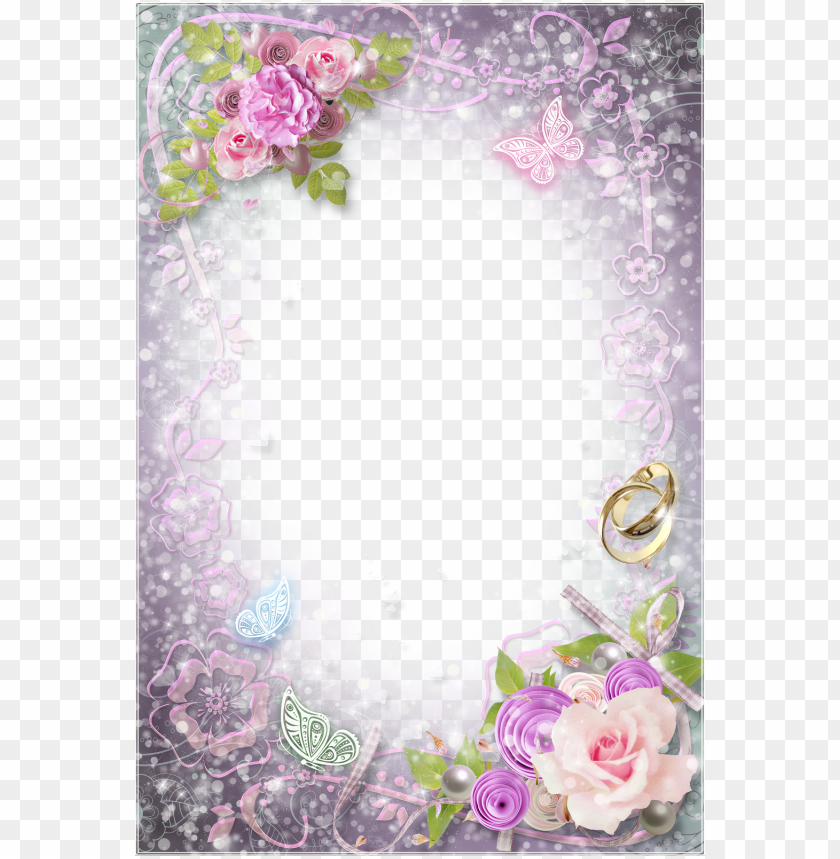 Free download | HD PNG transparent flowers wedding frame background ...