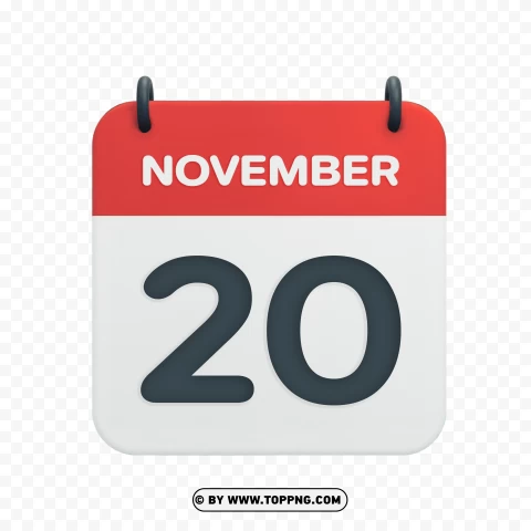 November 20 Calendar Transparent Png cutout PNG & clipart images | TOPpng
