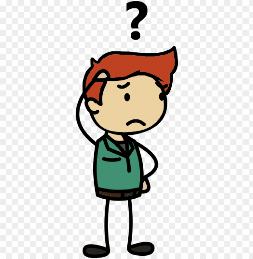 Download transparent people puzzled - confused person cartoon png ...