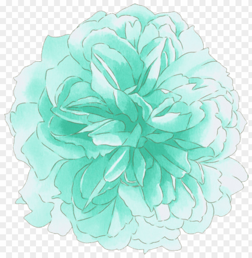 Turquoise Flower cutout PNG & clipart images | TOPpng