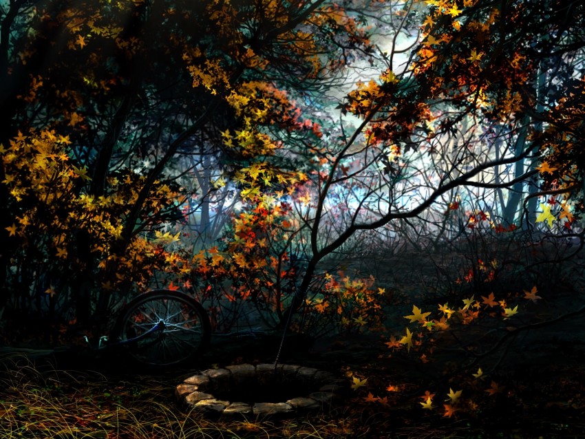 Free download | HD PNG trees autumn well forest bike art foliage 4k ...