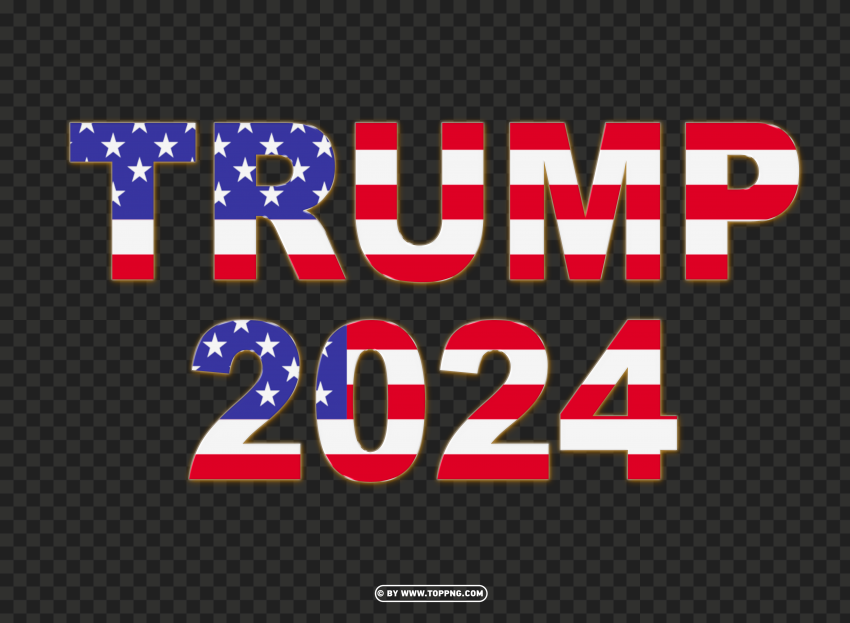 Free download | HD PNG trump 2024 sign american flag style hd png ...