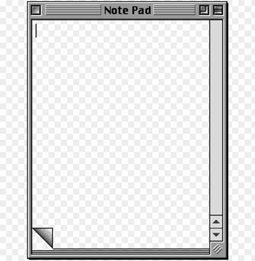 Window notepad. Note Windows PNG. Note frames