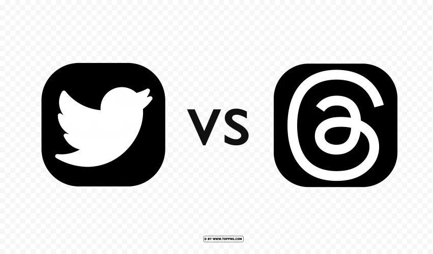 Free download | HD PNG twitter vs instagram threads black icon png ...