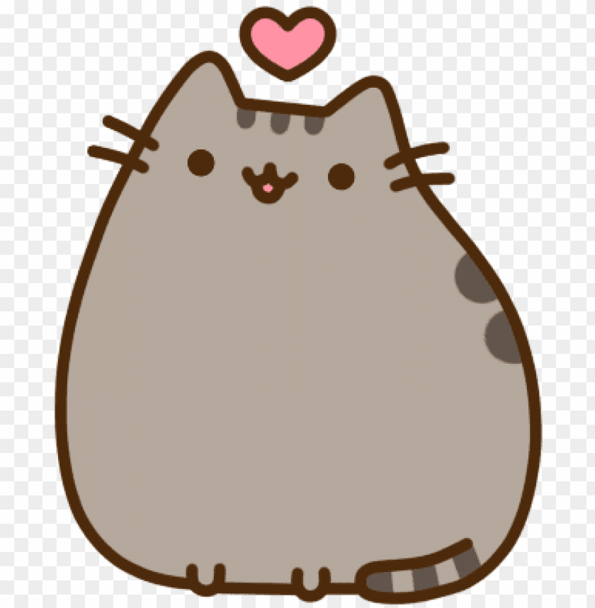 pusheen cat with heart