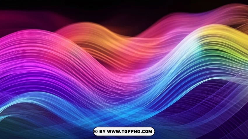 Free download | HD PNG vibrant abstract wave lines in motion 4k ...