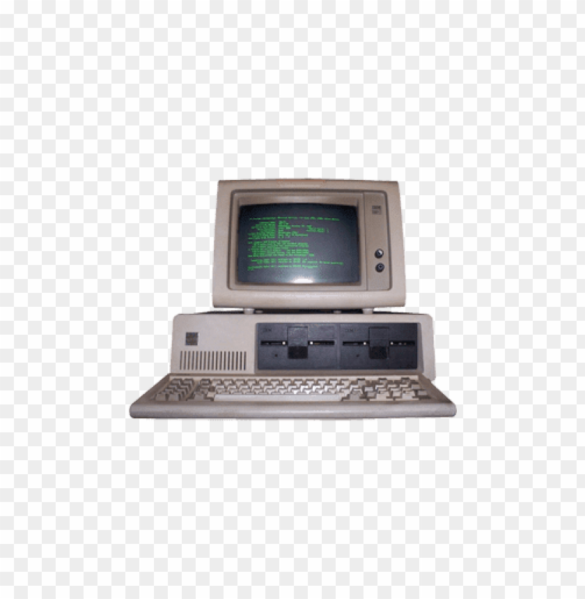Free download | HD PNG vintage computer with green text display | TOPpng