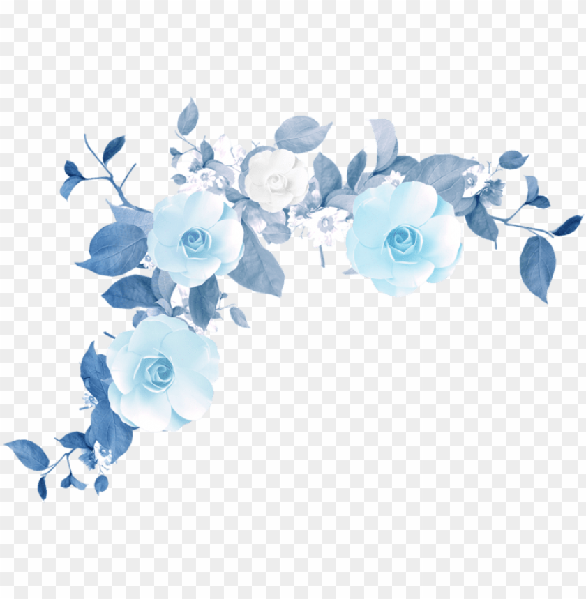 Watercolor Flower Tumblr Png Blue Flower Pattern Png Image With