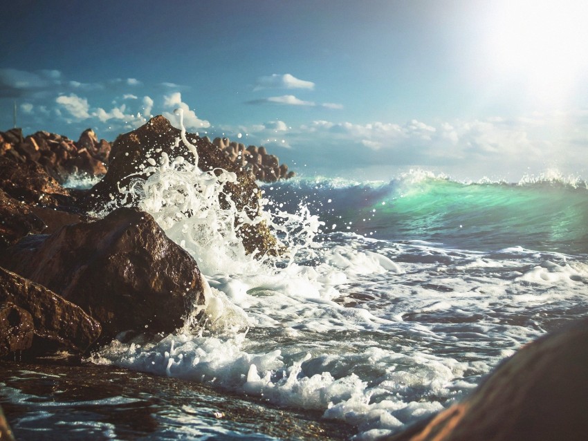 Free download | HD PNG wave foam surf water stones 4k wallpaper | TOPpng