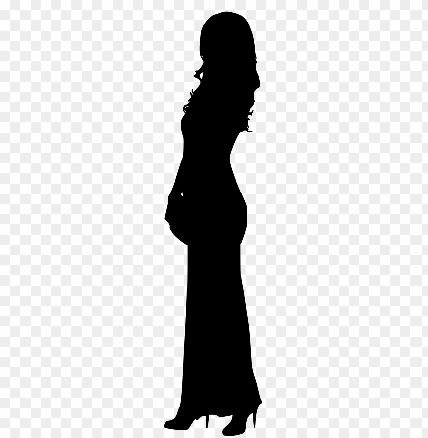 Free download | HD PNG Transparent silhouette of elegant woman in long ...