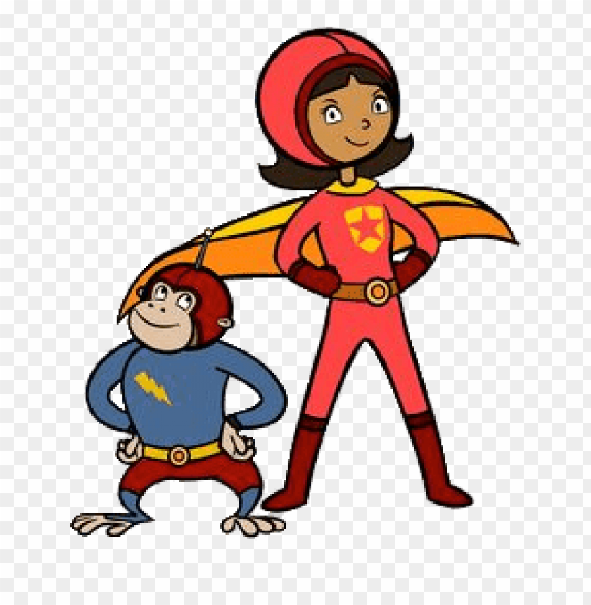 Wordgirl And Captain Huggy Face Standing Cutout Png And Clipart Images Toppng 