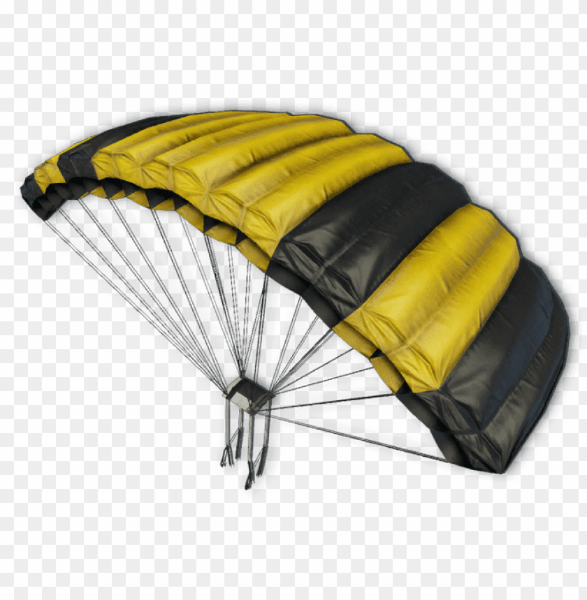 Free Download HD PNG Yellow And Black Parachute PNG Transparent With Clear Background ID