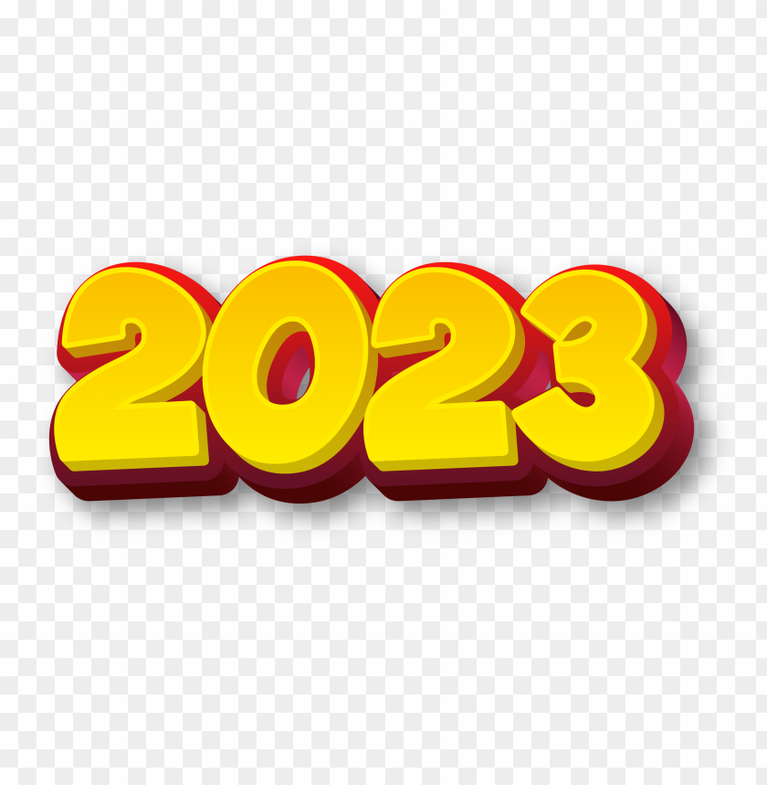 Yellow And Red 3d 2023 Text Effect Png 11667192414xz12hhnry3 