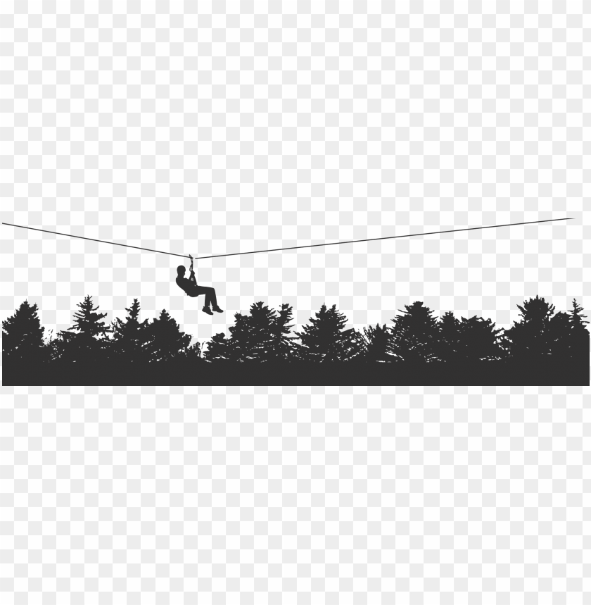 Zip Line Silhouette Png Image With Transparent Background Toppng