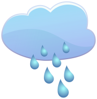 cloud and rain drops weather icon
