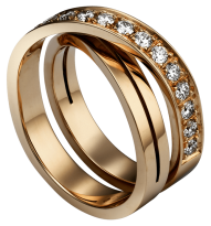 gold ring with white diamonds