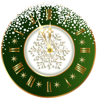 green new year clock png - Free PNG Images