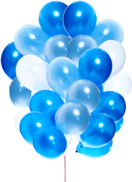 Download 25 Pieces Of Mixed Blue And White Latex Balloons Bouquet Blue Birthday Balloons Png Free Png Images Toppng