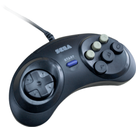 Download 6 button gaming controller for sega genesis console png - Free ...