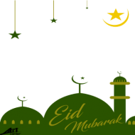 Modern Eid Mubarak Banner And Card Illustration