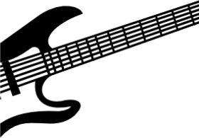 Download Allery Of Grand Guitar Clipart Black And White Silhouette Electric Guitar Clipart Png Free Png Images Toppng