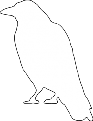 Animals Outline Silhouette Cartoon Birds Bird Crow - White ...