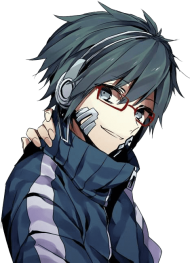Download Anime Boy Png Clipart Blue Hair Anime Boy With Glasses