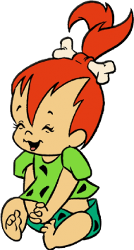 Download Baby Flintstones Baby Cartoon Characters Baby Clip Pebbles Flintstone Png Free Png Images Toppng