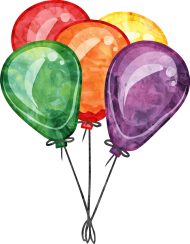 Download Banner Free Library Birthday Balloon Party Clip Art Clipart Watercolor Balloo Png Free Png Images Toppng