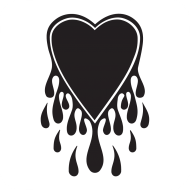 Download Bleeding Heart Decal Melting Heart Dripping Sticker Png Free Png Images Toppng - heart emoji decal roblox